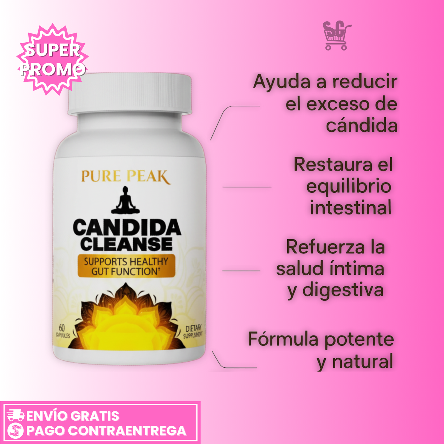 Candida Cleanse™ ORIGINAL: Detox Natural contra la Cándida y el Malestar Digestivo