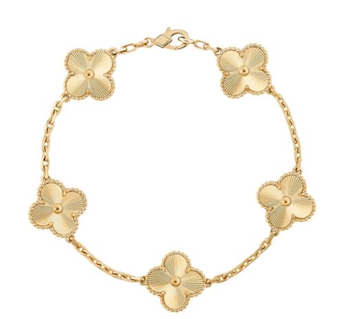 Pulsera Van Cleef Bañada en Oro de 18K + Caja de Regalo