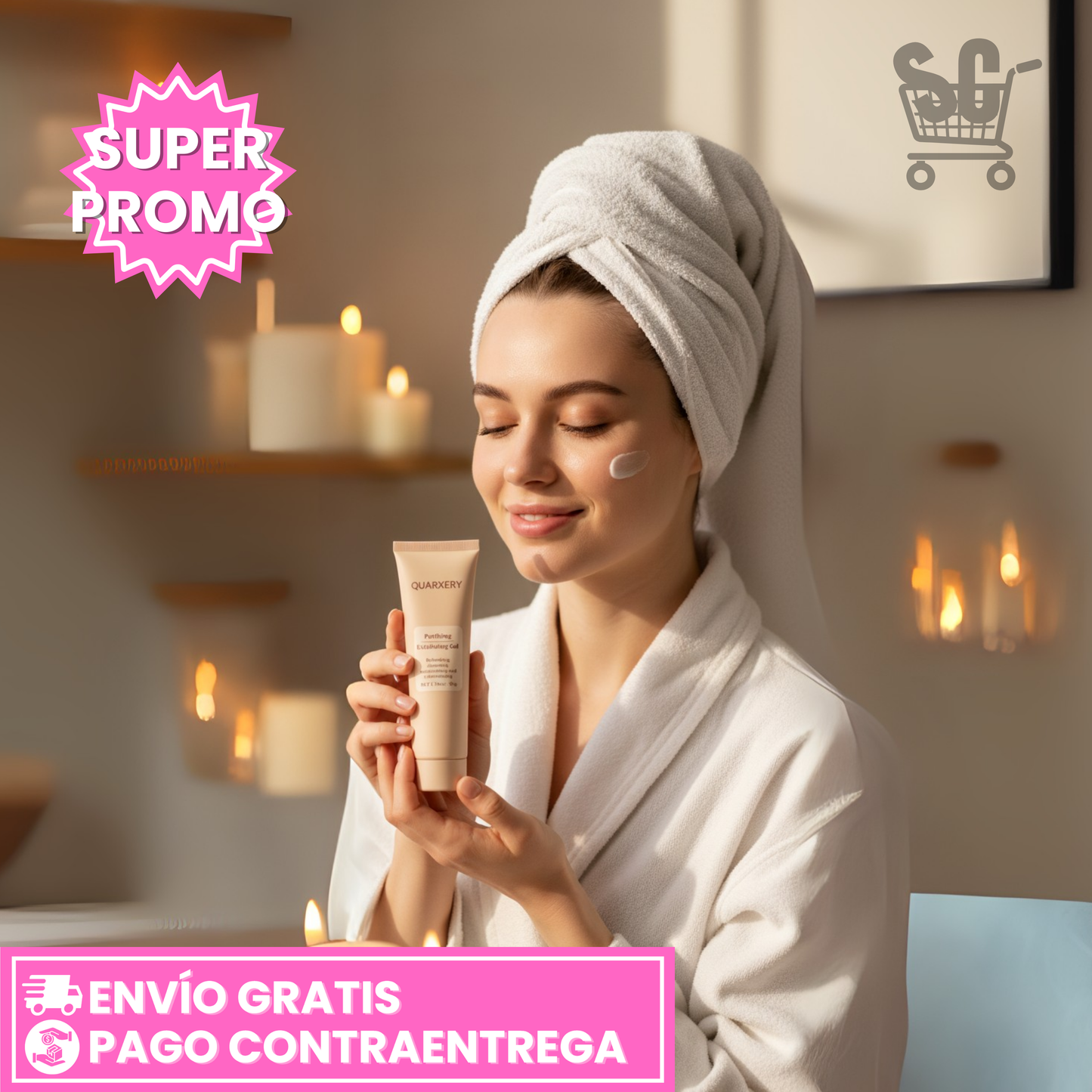 Quarxery™: Gel Exfoliante Suave Para Piel Sensible, Limpia Sin Irritar y Deja Un Brillo Natural