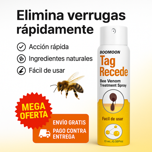 Tag Recede™: Spray Eliminador de Verrugas Instantáneo