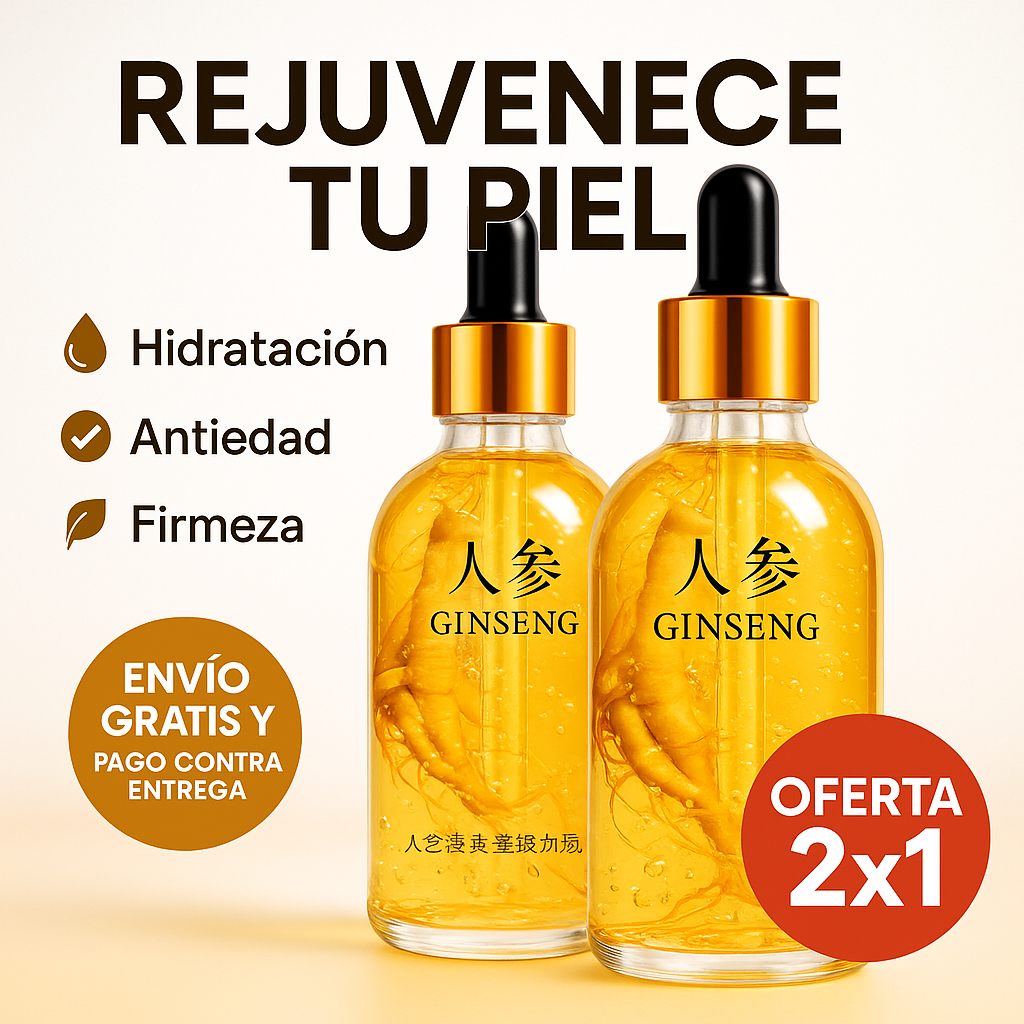 Oferta Especial 2x1: Ginseng™ - Serum Rejuvenecedor Reafirmante Anti-Arrugas