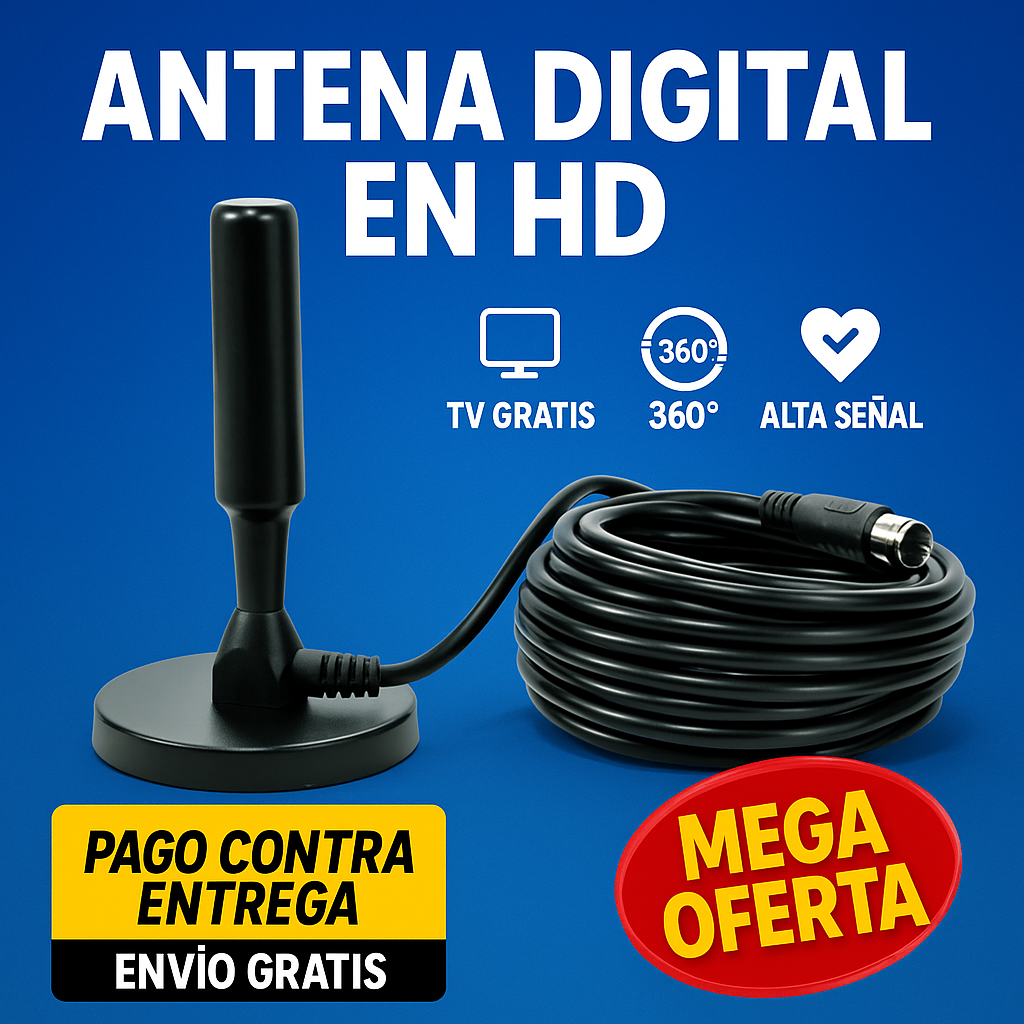 SignalPro™: Antena Digital 360° - TV Gratis en HD con Tecnología de Recepción Avanzada