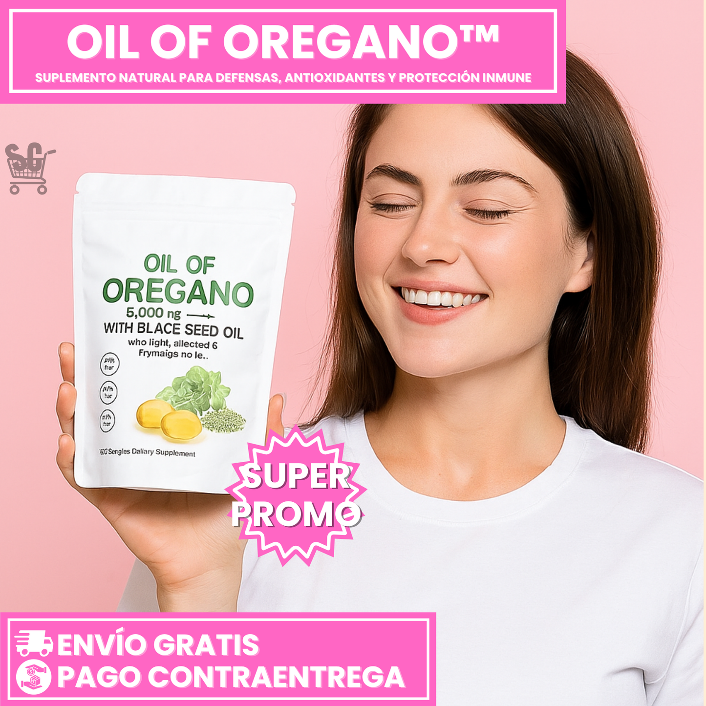 Oil of Oregano™: Cápsulas Vegetales con Orégano y Semilla Negra para Apoyo Inmune y Antioxidante